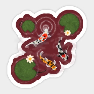 Pixel Koi Fish Sticker